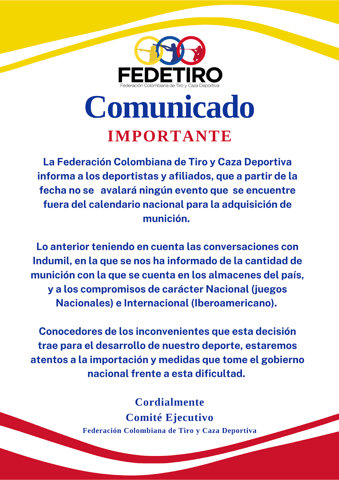 COMUNICADO MUNICION